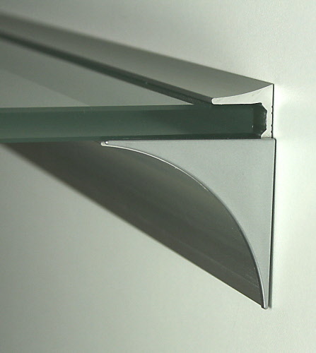 Profil Klemmleiste silbermatt LINO8 Aluminium für 8 mm Glasböden Wahl 2 